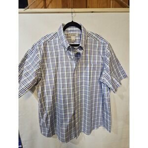Duluth Men's Plaid Short Sleeve Size XL NWT 100% Cotton Button Down